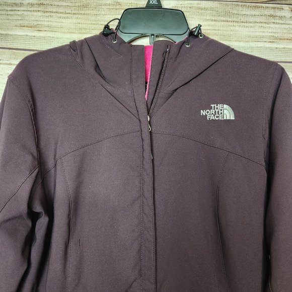 The North Face Womens Purple Pink Fleece Interior Hoodie Jacket Pockets XS/TP - Picture 2 of 16